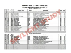 Bihar board matric topper list 2023 page 1 – SkyLight Study