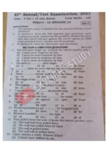 Bihar Board class 11th previous year question paper English (1)