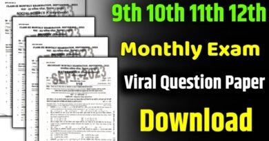 BSEB 9th 10th 11th 12th Monthly Exam viral question paper download